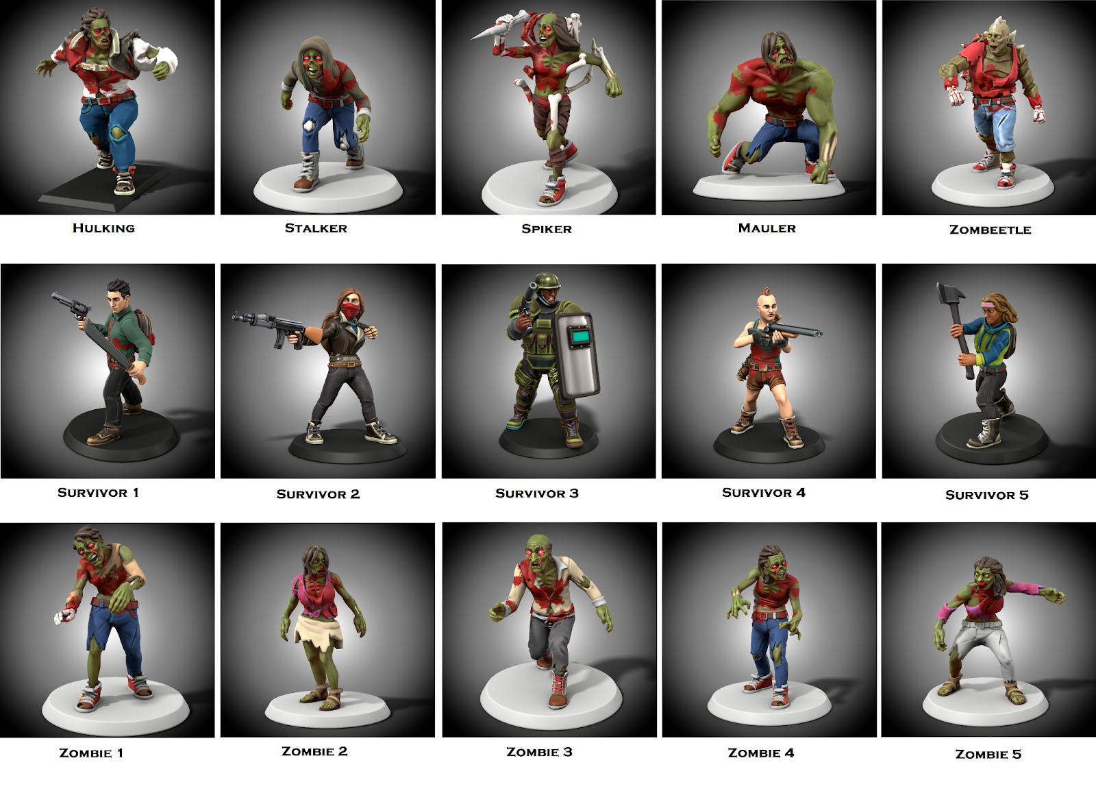 Printable STL files for figures